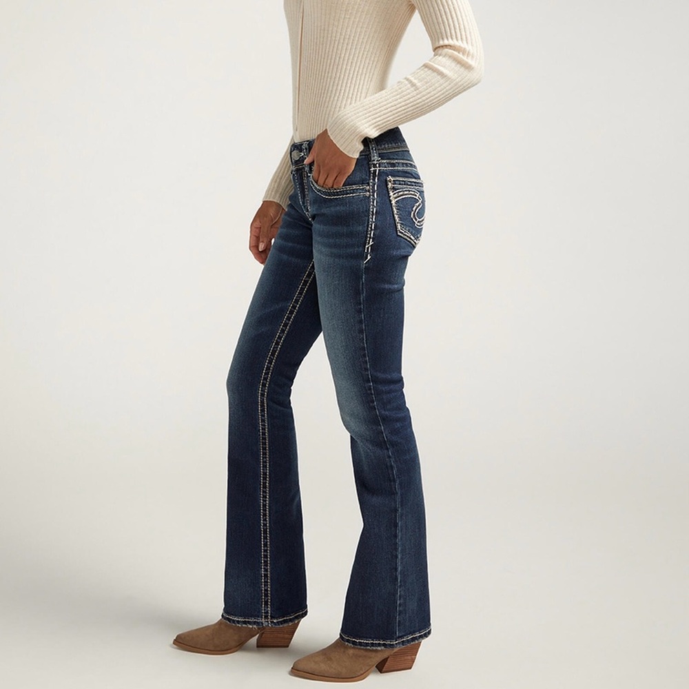 Silver Jeans W31/L30 NWT Suki Curvy Mid Rise Bootcut Women’s Jeans L9516SJB376 - Picture 16 of 16